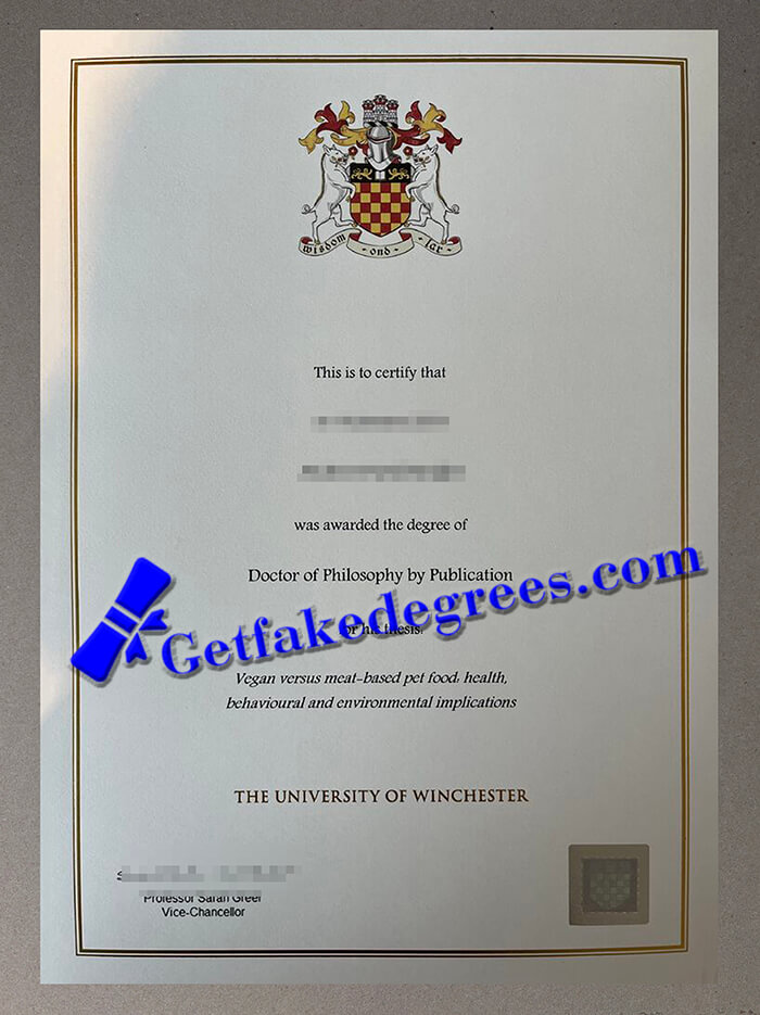 University of Winchester degree