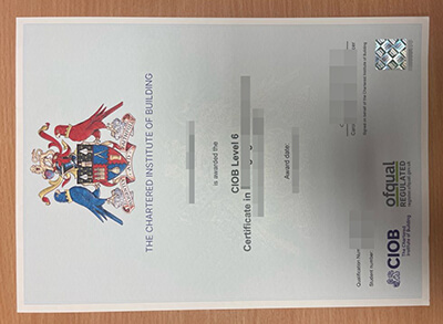 Chartered Institute of Building certificate