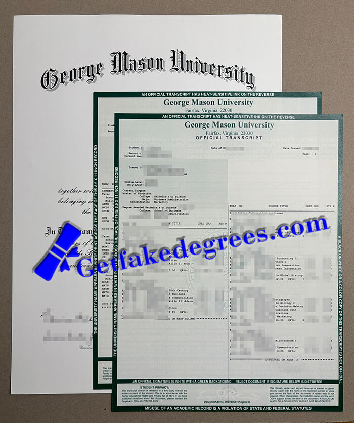 George Mason University transcript