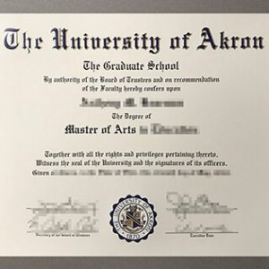 make University of Akron diploma