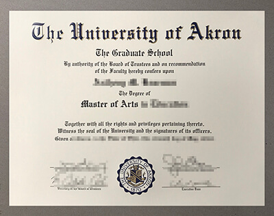 make University of Akron diploma