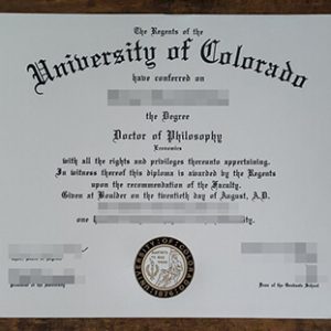 University of Colorado certificate