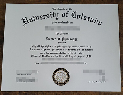 University of Colorado certificate