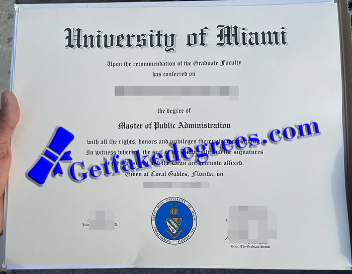 University of Miami degree