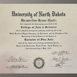 University of North Dakota diploma