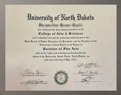 University of North Dakota diploma