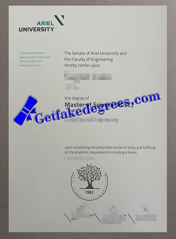 Ariel University diploma