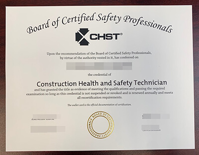 Construction Health and Safety Technician certificate