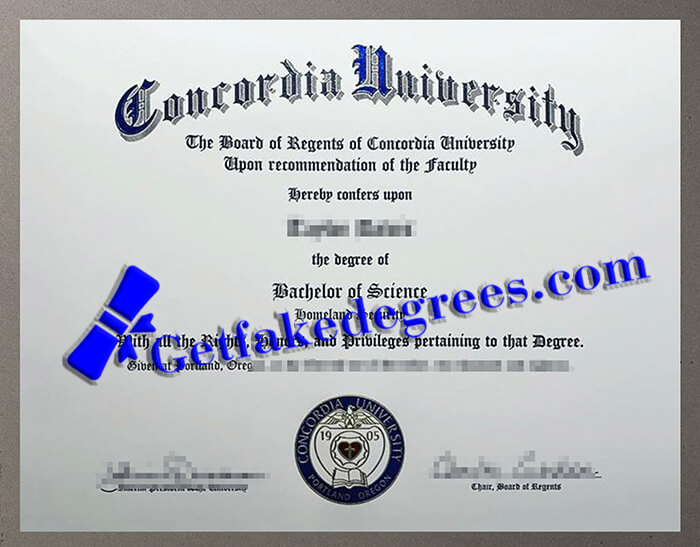 Concordia University Oregon diploma