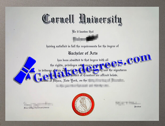 Cornell University diploma