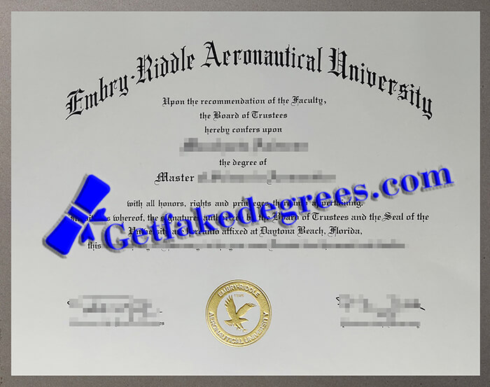 Embry Riddle Aeronautical University diploma