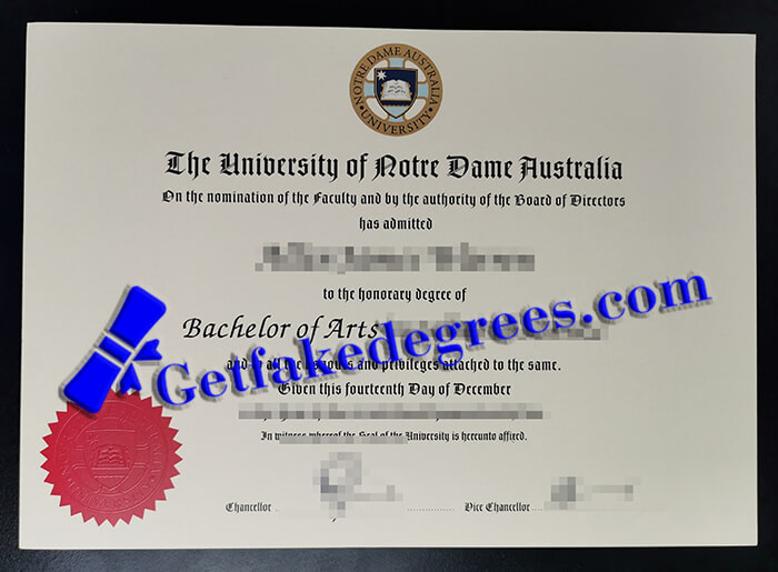 University of Notre Dame Australia diploma