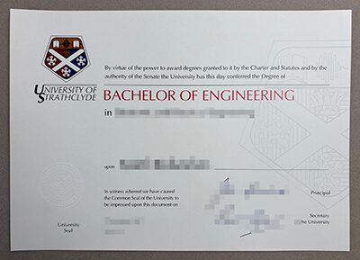 University of Strathclyde certificate