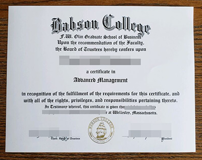 Babson College diploma