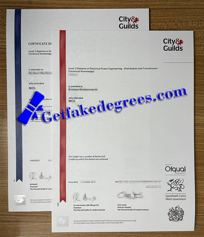 City and Guilds Level 3 diploma