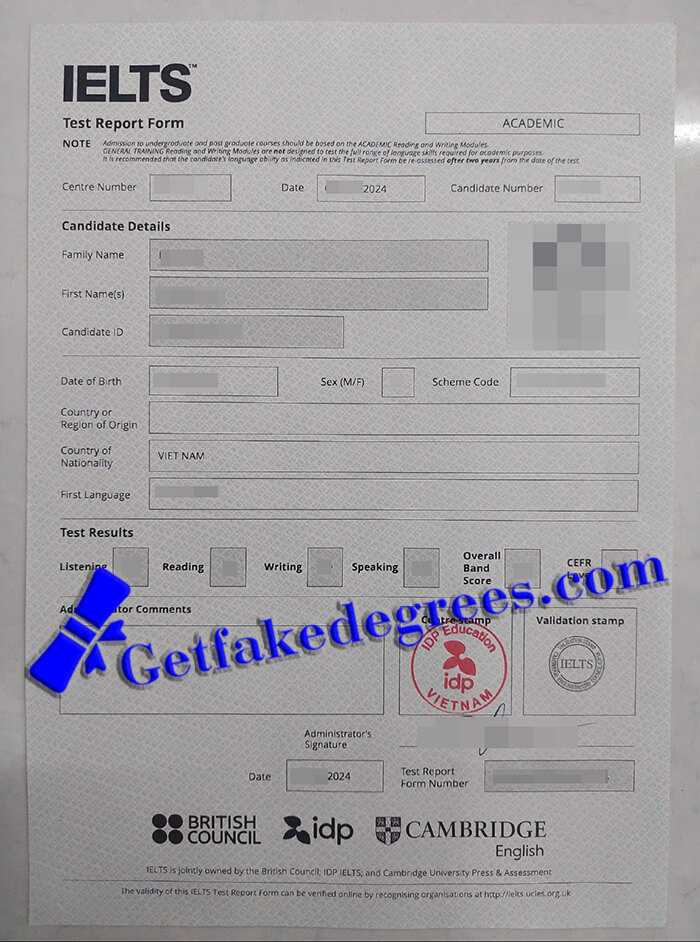 Order IELTS certificate