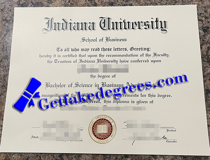 Indiana University diploma