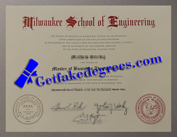 Milwaukee School of Engineering diploma