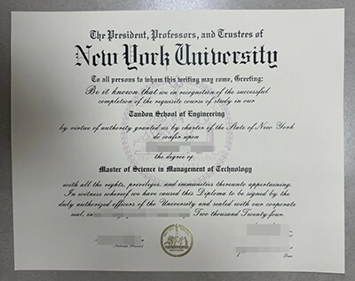 New York University diploma