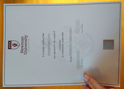 Newman University diploma