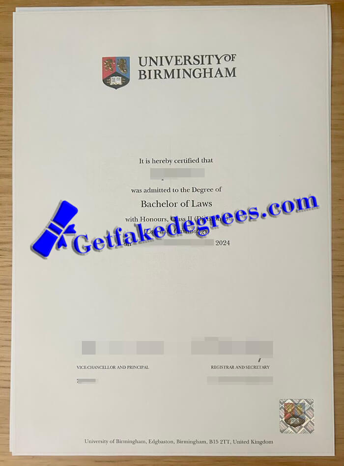 University of Birmingham diploma