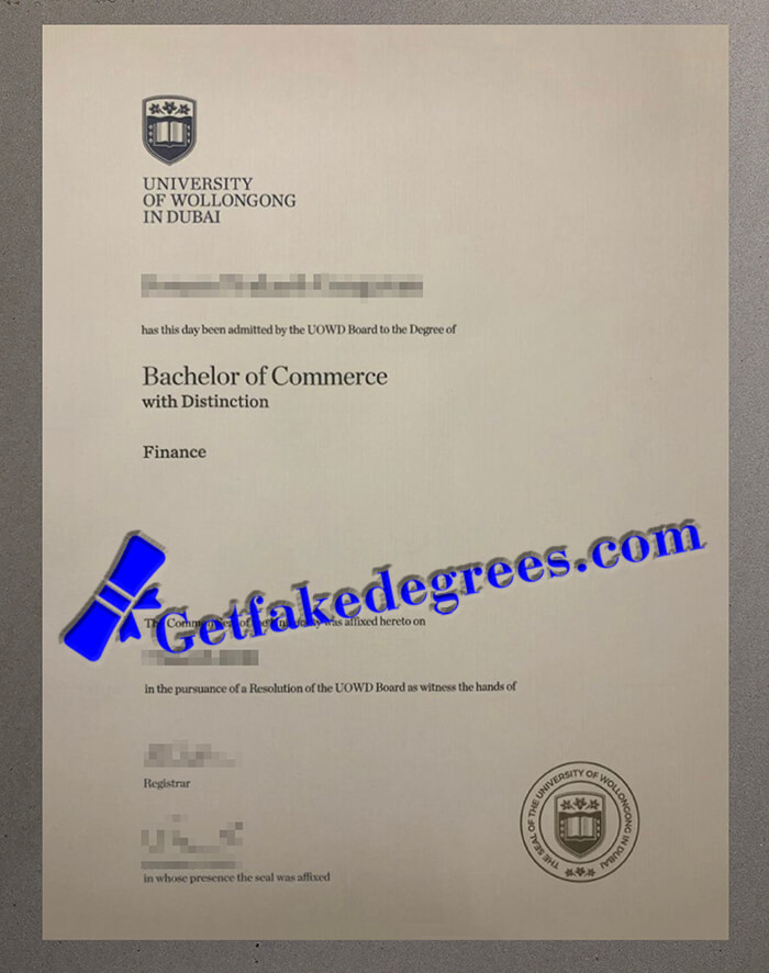 University of Wollongong in Dubai diploma